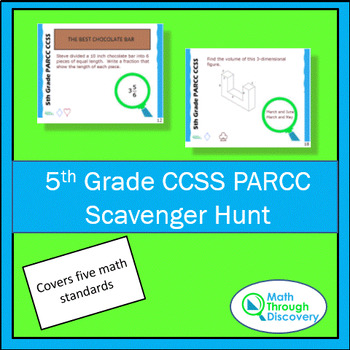 Preview of 5th Grade PARCC CCSS Scavenger Hunt