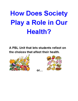 Preview of 5th Grade PBL - Health and Society