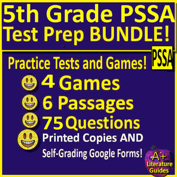 5th Grade PSSA English Language Arts Reading Practice Tests and Games ...