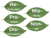 5th Grade PSSA Prefix / Suffix Leaves