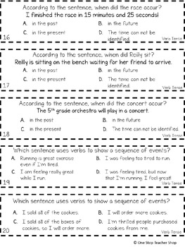 Verb Tenses Game Show  Grammar Test Prep Review Game - Fun in 5th Grade &  MORE