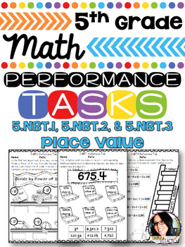 Preview of 5th Grade Math Printables 5.NBT. 1, 5.NBT.2, 5.NBT.3 Numbers & Operations