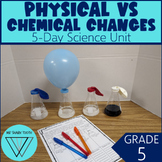 5th Grade Physical and Chemical Changes Unit: 5-PS1-4 Acti
