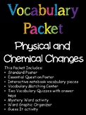 5th Grade Physical and Chemical Changes Vocabulary Packet