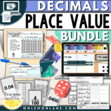 5th Grade Dice Place Value Game -Decimals, Standard Word E