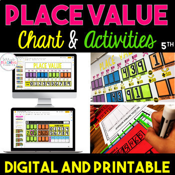 Preview of 5th Grade Place Value Bundle - Digital & Printable
