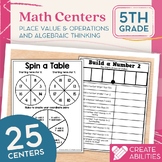 5th Grade Place Value Math Centers PRINT AND DIGITAL