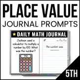 5th Grade Place Value Math Journal - 5th Grade Math Prompt