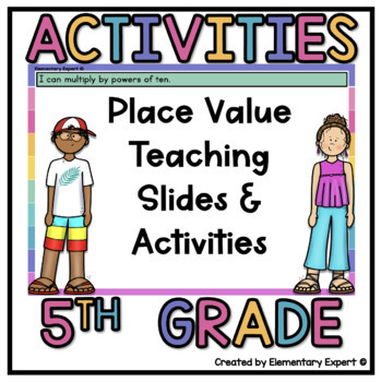 Preview of 5th Grade Place Value Powers of Ten Digital Activities   5.NBT.1 and 5.NBT.3