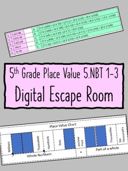 Preview of Place Value Review Escape Room
