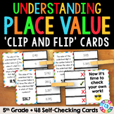 5th Grade Place Value Task Cards Activity - Comparing Digi