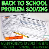 Back to School Problem Solving 5th Grade