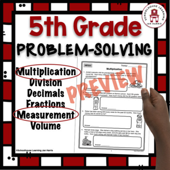 Preview of 5th Grade Problem Solving Preview