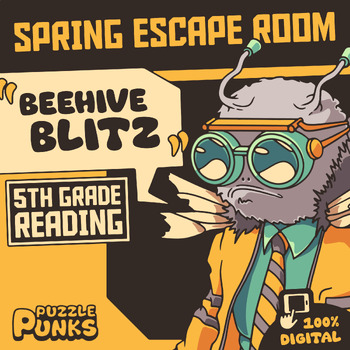 Preview of 5th Grade Reading Comprehension Escape Room | Digital | Spring, Easter, Patricks