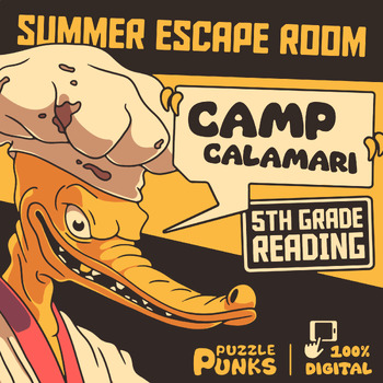 Preview of 5th Grade Reading Comprehension Escape Room | Digital | Summer Break End of Year