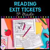 5th Grade Reading Comprehension Exit Tickets - Literature 