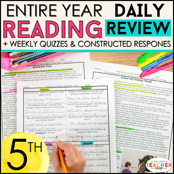 Preview of 5th Grade Reading Comprehension Passages & Daily Questions: Fiction & Nonfiction