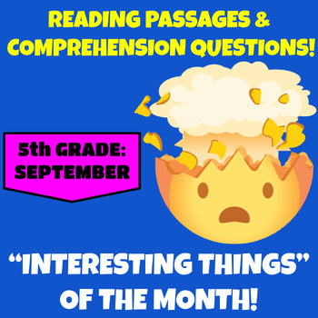 Preview of 5th Grade Reading Comprehension Passages and Questions BACK TO SCHOOL BUNDLE