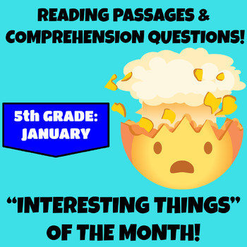 Preview of 5th Grade Reading Comprehension Passages and Questions  January Winter