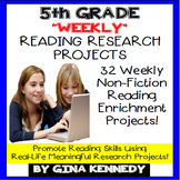 5th Grade Reading Projects, Enrichment For the Entire Year