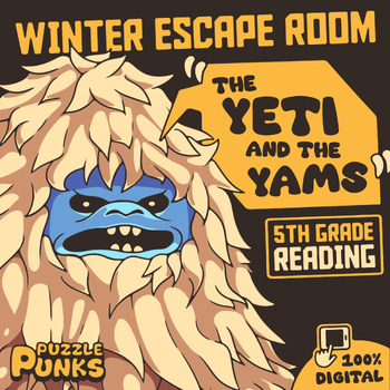 Preview of 5th Grade Reading Comprehension Escape Room | Digital | Winter, Christmas
