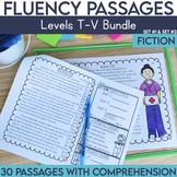 5th Grade Reading Fluency Passages Bundle | Level T-V Set 1 and 2