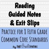 5th Grade Reading - Guided Notes Pages Literature BUNDLE