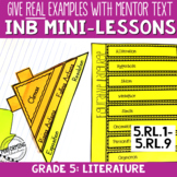 Reading Interactive Notebook with Mini Lessons - 5th Liter