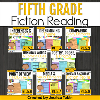 Preview of 5th Grade Reading Literature Bundle - Fiction Common Core Standards