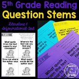 5th Grade Reading Question Stems