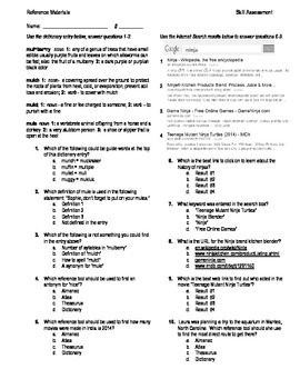 5th Grade Reading Skill Practice Worksheet & Key ...