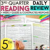 5th Grade Reading Spiral Review | Reading Comprehension Passages | 3rd QUARTER