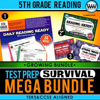 Preview of 5th Grade Reading– TEST PREP SURVIVAL MEGA BUNDLE {Growing Bundle} New ELAR TEKS