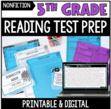 5th Grade Reading Test Prep Practice: Nonfiction w/ Digita