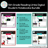 5th Grade Reading Units Bundle Digital Student Notebooks