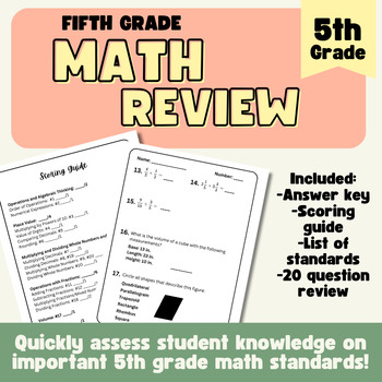 Preview of 5th Grade Math Review