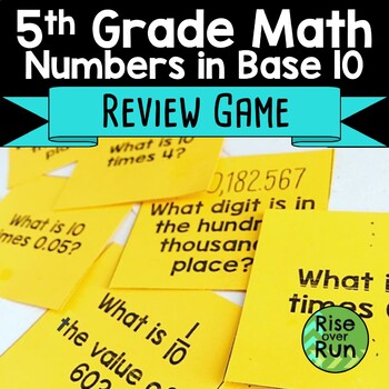 Preview of 5th Grade Review Game for Decimals & Place Value