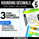 5th Grade Rounding Decimals Games and Centers
