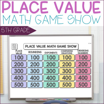 Preview of 5th Grade Rounding, Exponents, and Place Value Math Review Game Show
