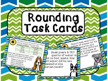 Preview of 5th Grade Rounding Task Cards