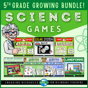 Preview of 5th Grade SCIENCE STAAR REVIEW Games and Centers - Growing Bundle!