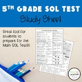 5th Grade SOL Review- Math SOL Study Guide- SOL Refrigerat