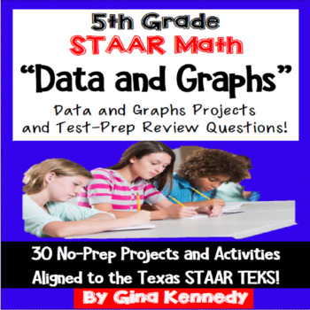 Preview of 5th Grade STAAR Math Data,Table & Graphs,30 Enrichment Projects and Problems