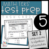 5th Grade Math TEKS Math Task Cards - Set 2