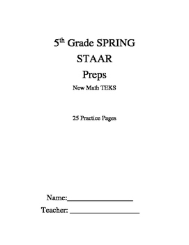 Preview of 5th Grade STAAR Mathematics Warm-Ups - 2015 - FREE