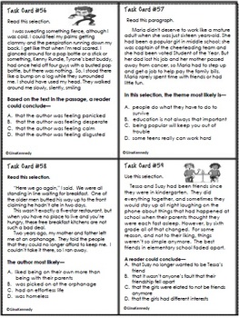 5th Grade STAAR Reading Inference Test-Prep Task Cards by Gina Kennedy