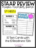 5th Grade STAAR Review Magic Number Game {decimals, order 