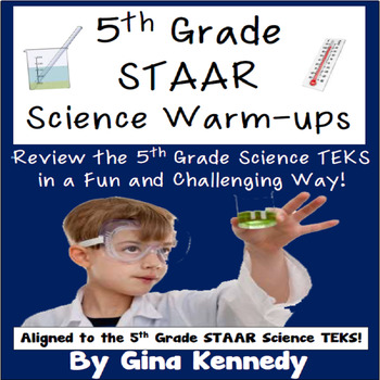 Preview of 5th Grade STAAR Science Test-Prep!  Warm-ups All Year for Review!