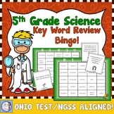 5th Grade SCIENCE TEST PREP Keyword BINGO! (OST/NGSS aligned)