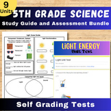 5th Grade Science Assessment and Study Guide Bundle - Test Prep